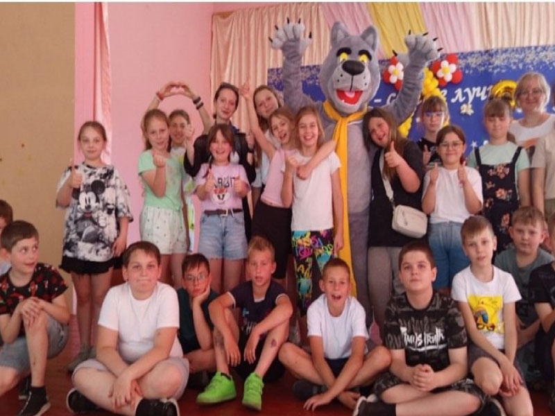 Открытие школьного лагеря "Рассвет".